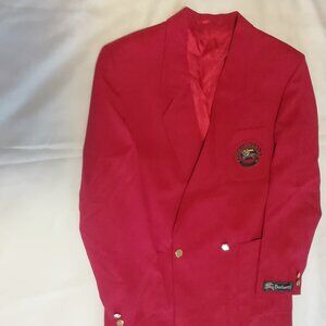100% wool - Burberrys red tailored jacket - ladies